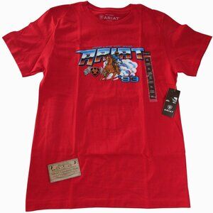 Ariat Boy's XL Short Sleeve Racing 93 Graphic T-Shirt Red 10051745